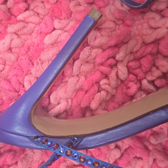 ANDREA WAZEN Elegant Blue Strappy Heels